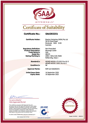 Electrical safety sign for icebank