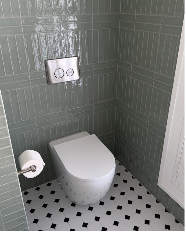 Rimless toilet design Rimless toilet bowl design showing the smooth, rim-free surface for easier cleaning