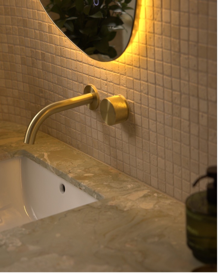 Double vanity bathroom Double vanity with twin basins, mirrors and coordinated tapware finishes