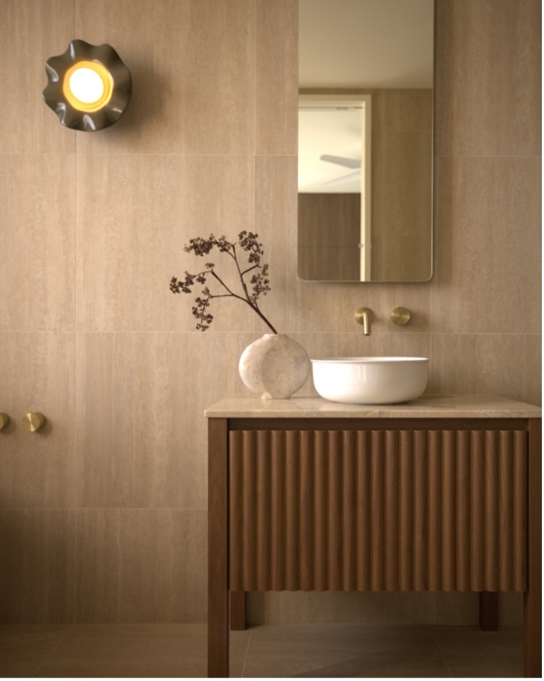 Timeless bathroom finishes Timeless bathroom design with cohesive finishes across tapware, mirror and accessories — Builders World