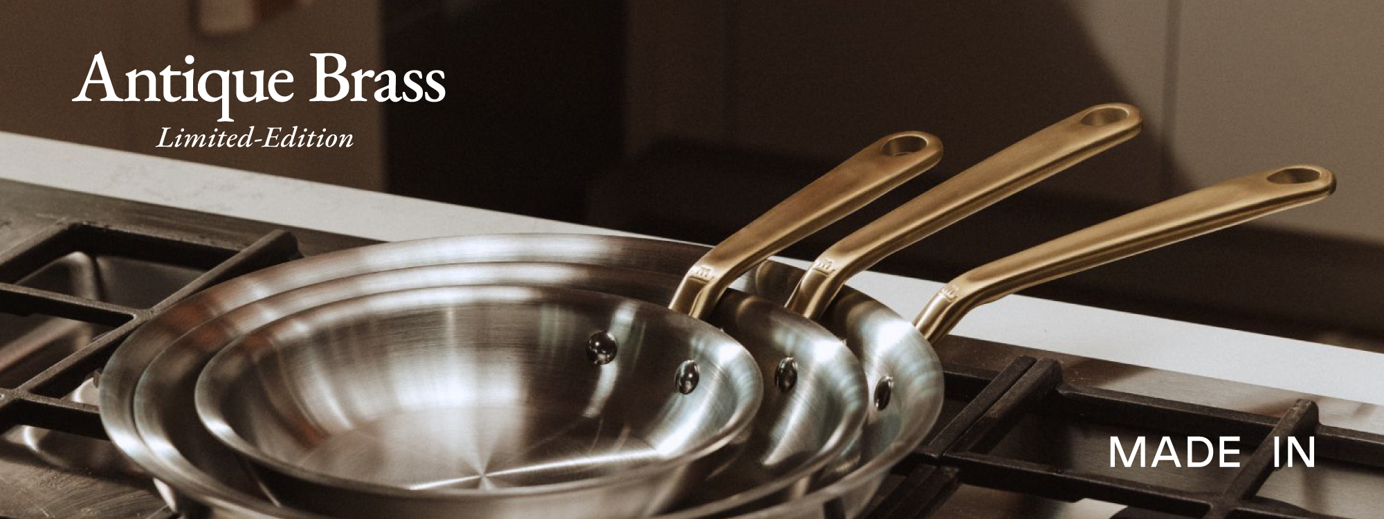 Antique Brass Cookware by MADE IN