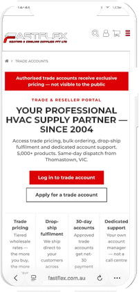 Fastflex trade account on mobile