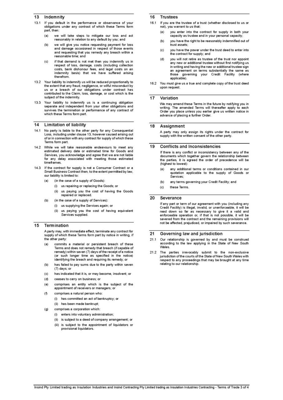 Terms and Conditions &ndash; Page 3