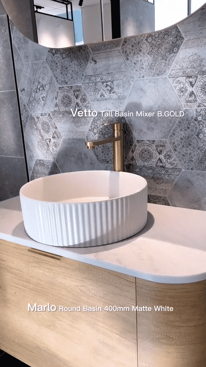 Bondi 900mm Natural Oak Wall Hung Curve Vanity - Image 2