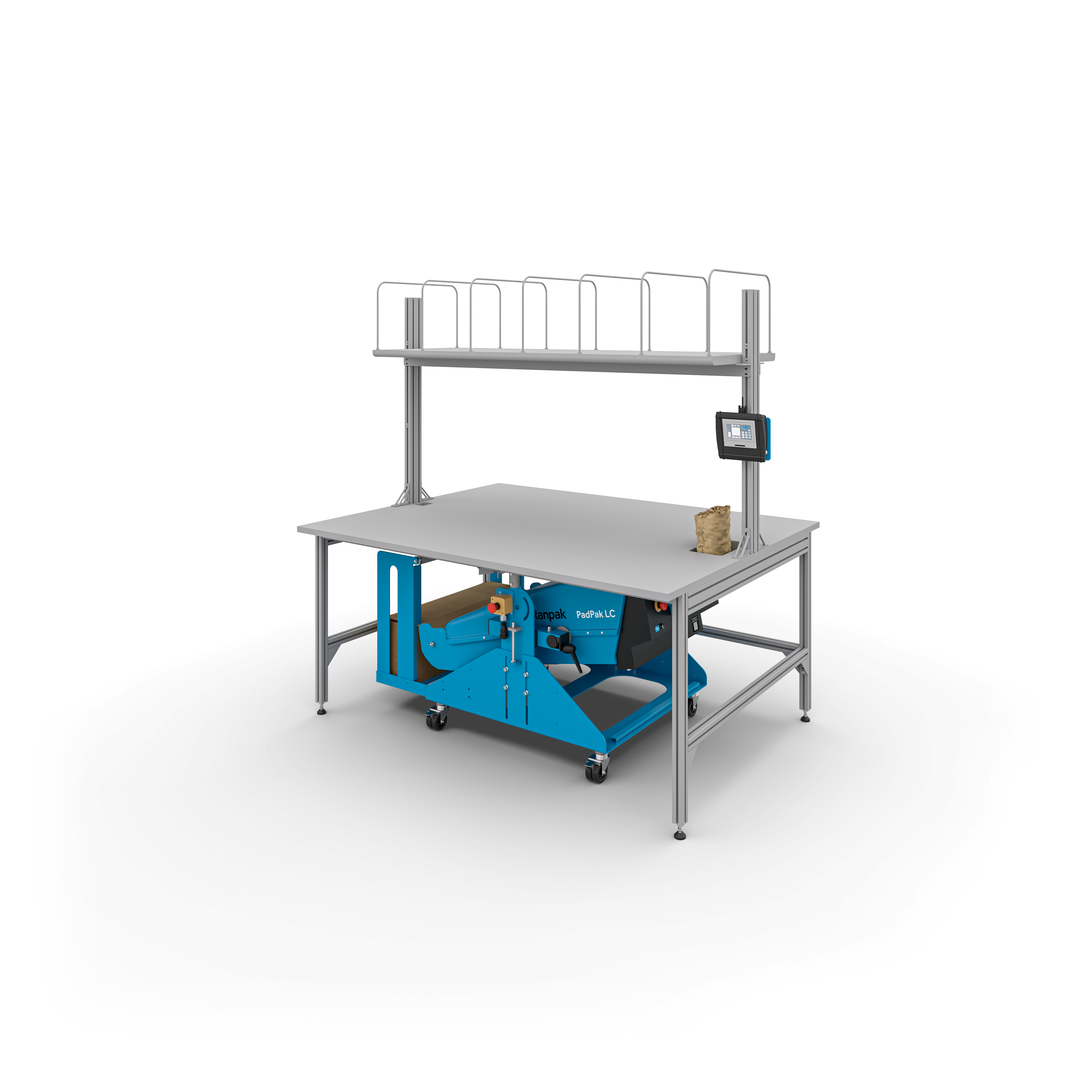 Ranpak PadPak LC under bench mount application overview