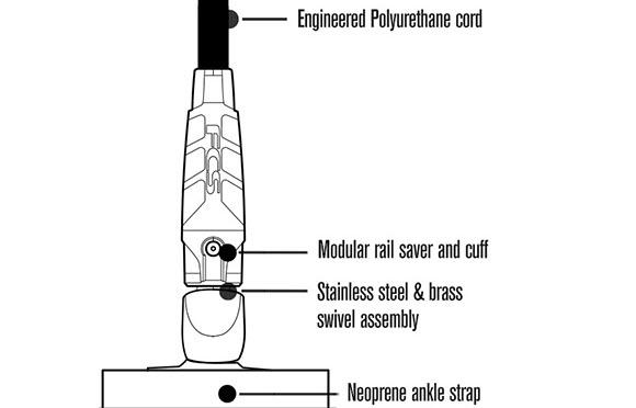 FCS LONGBOARD ANKLE ESSENTIAL LEASH